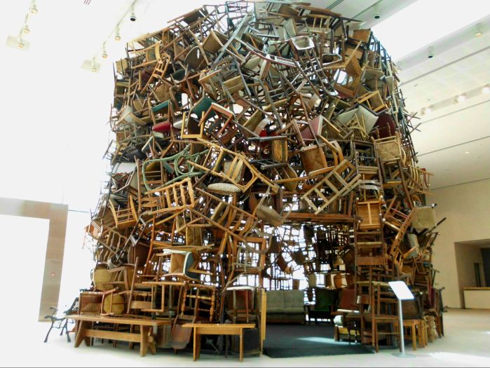 Chair sculpture at Manarat Al Saadiyat