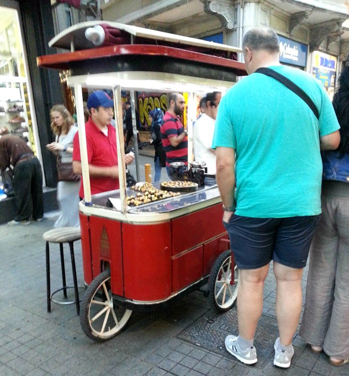 Chestnut street cart in Istanbul