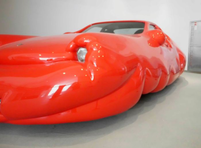 Fat car exhibit at Manarat Al Saadiyat
