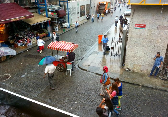 Rainy scene in Istanbul