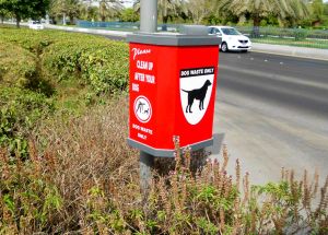 Abu Dhabi dog waste receptacle