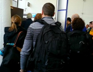 Crowds at Reagan National Airport