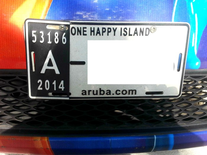 Aruba license plate
