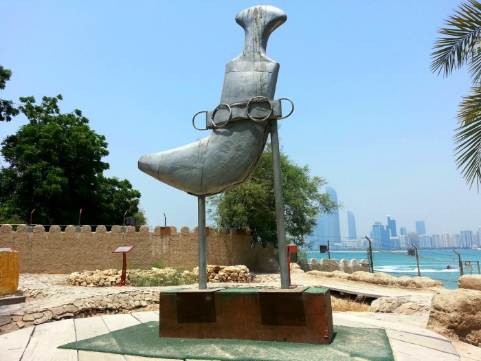 Sword statue at Heritage Village in Abu Dhabi