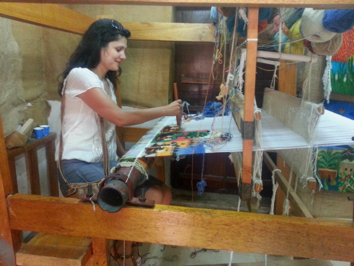 Weaving loom at Heritage Village in Abu Dhabi