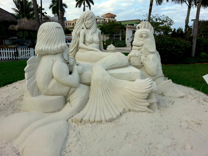 Mermaid sand sculpture