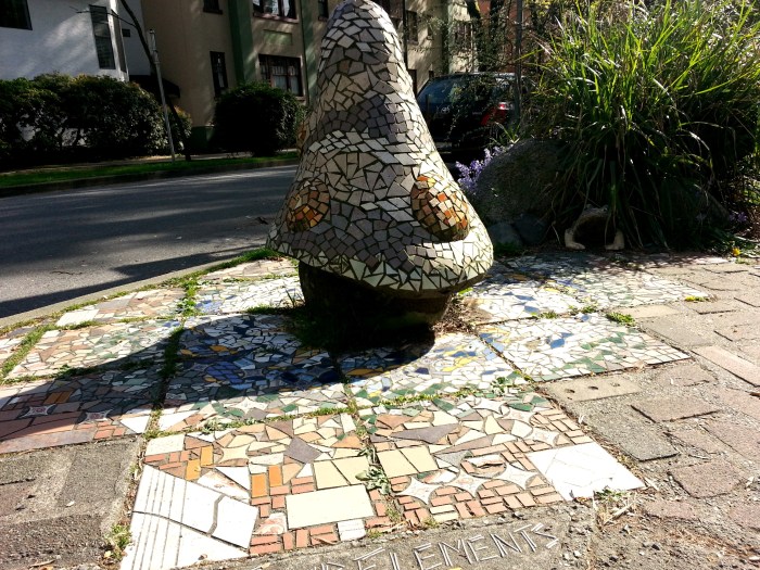 Mushroom sculpture in Vancouver