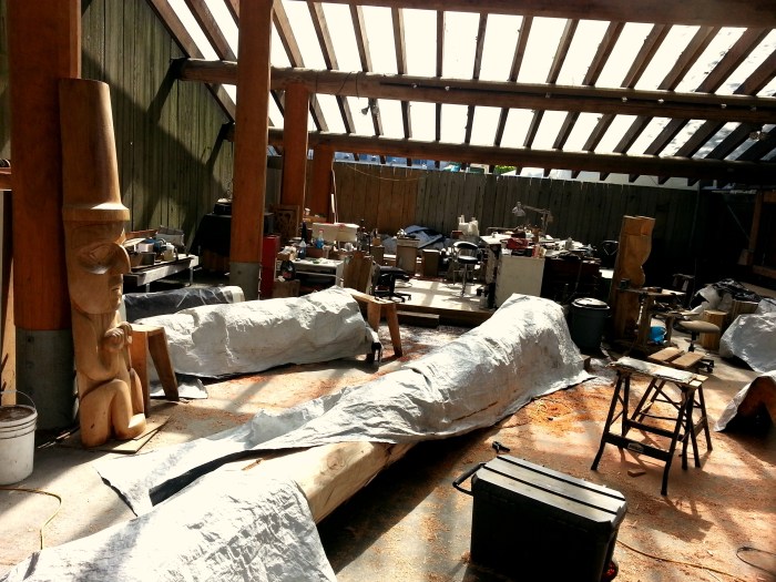 Making First Nations totem poles