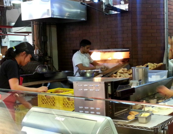 Making bagels at Granville Island Public Market