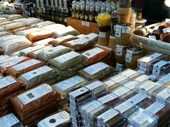 Salts and spices at Granville Island Public Market