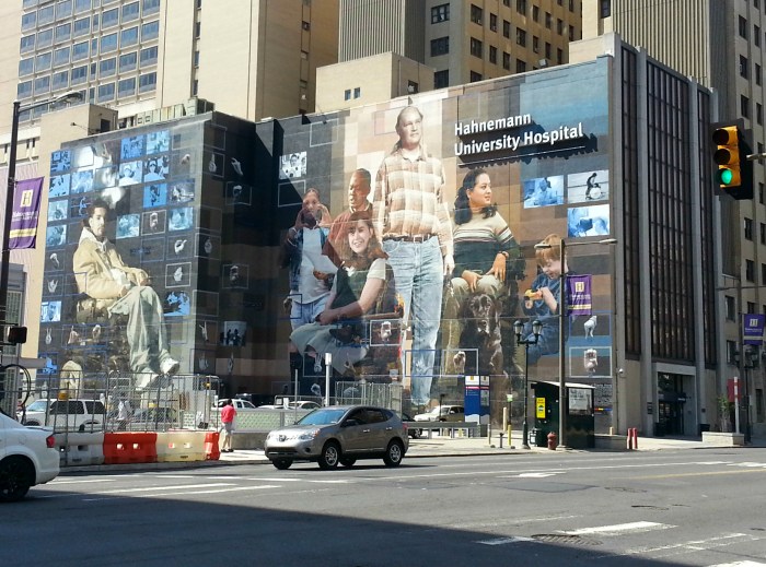 Mural on a hospital in Philadelphia