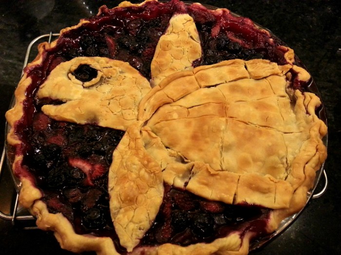 Sea turtle berry pie