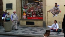 Prague street performers