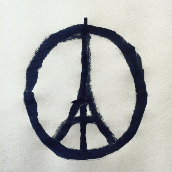Paris peace sign