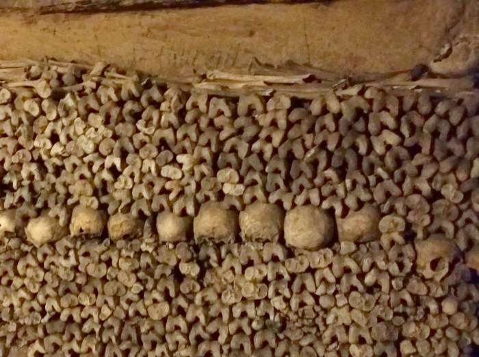 paris catacombs bones tunnels