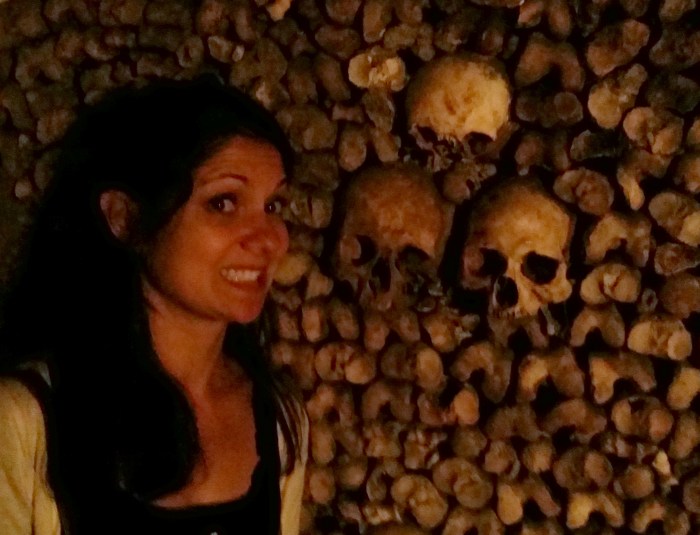 paris catacombs bones tunnel