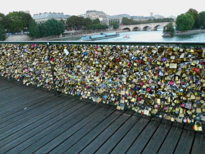 Love locks on Pont des Artes, 2013